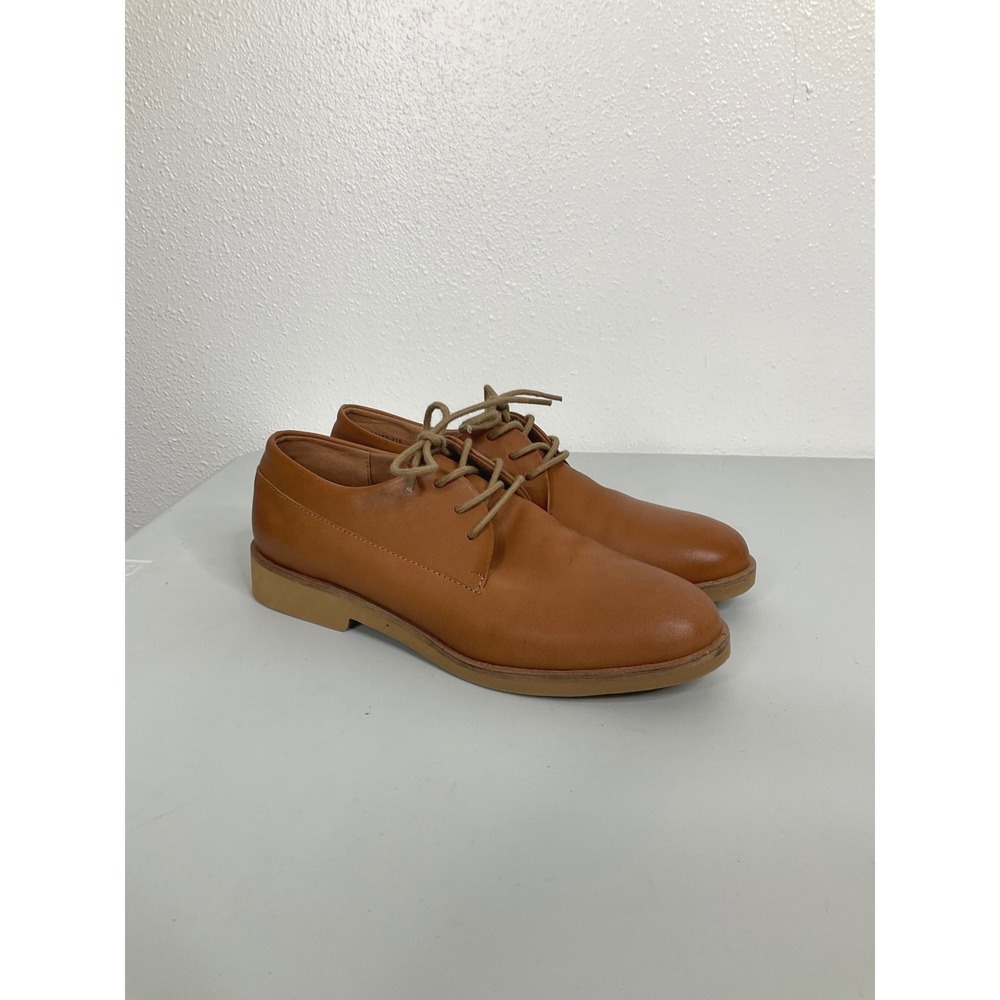 Softwalk Tan Leather Oxford Lace Up Shoes S2163-215 Womens Size 7.5M